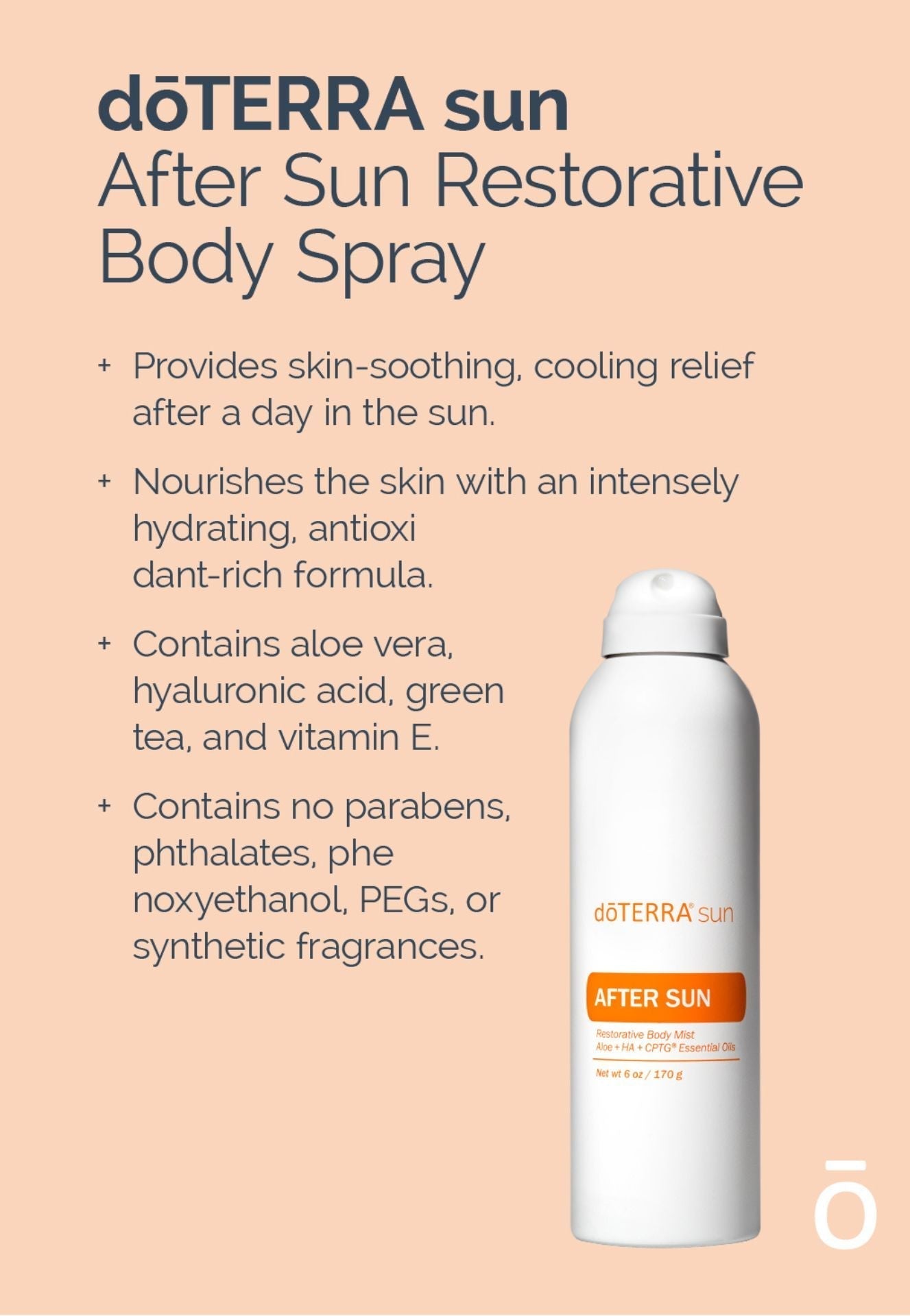 dōTERRA sun® After Sun Restorative Body Spray